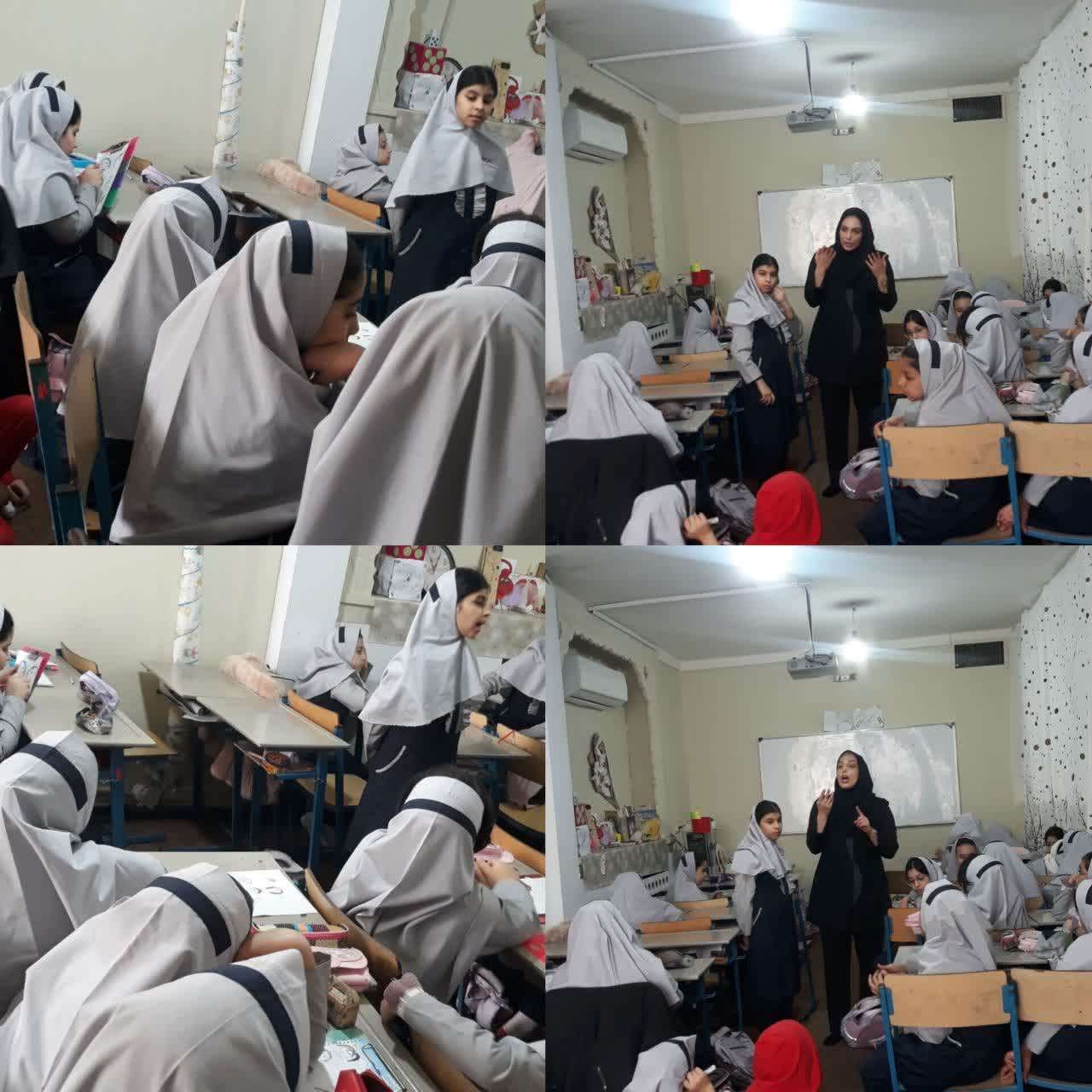 حضور دکتر مشاور در مدرسه و اجرای کارگاه آموزشی